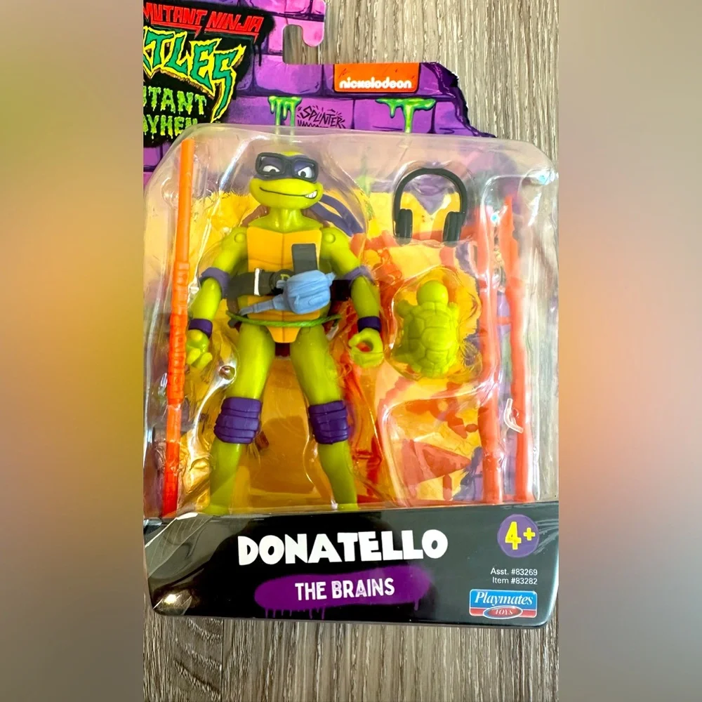 2023 TMNT Teenage Mutant Ninja Turtles Mutant Mayhem Donatello Action Figure NIB - Picture 2 of 3
